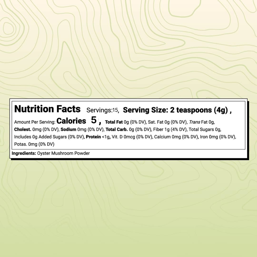 Pure M Oyster Powder Blend nutrition facts