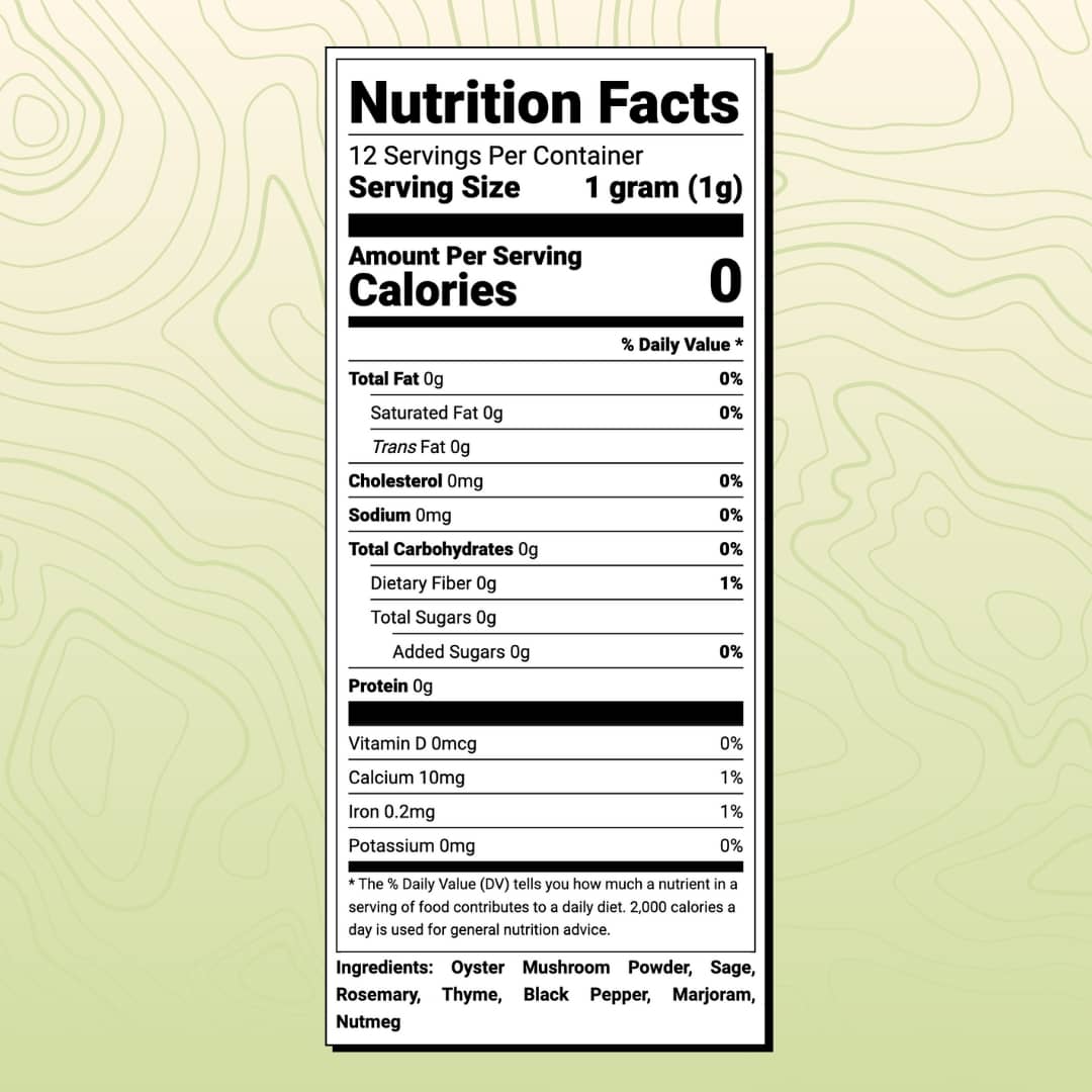 Sprig mushroom seasoning nutrition facts