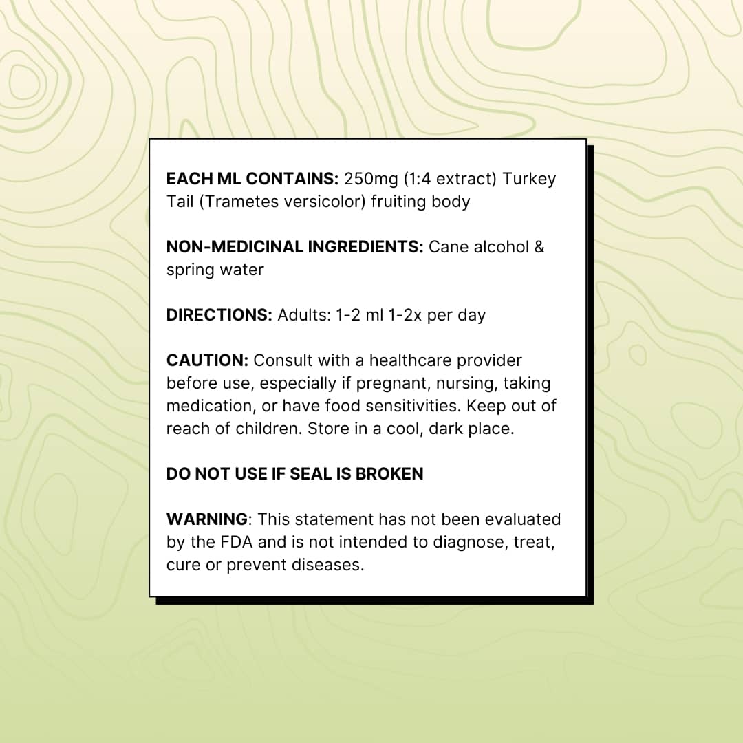 Turkey Tail tincture nutrition facts