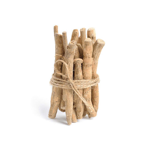 Bundle of dried ashwagandha roots tied with twine