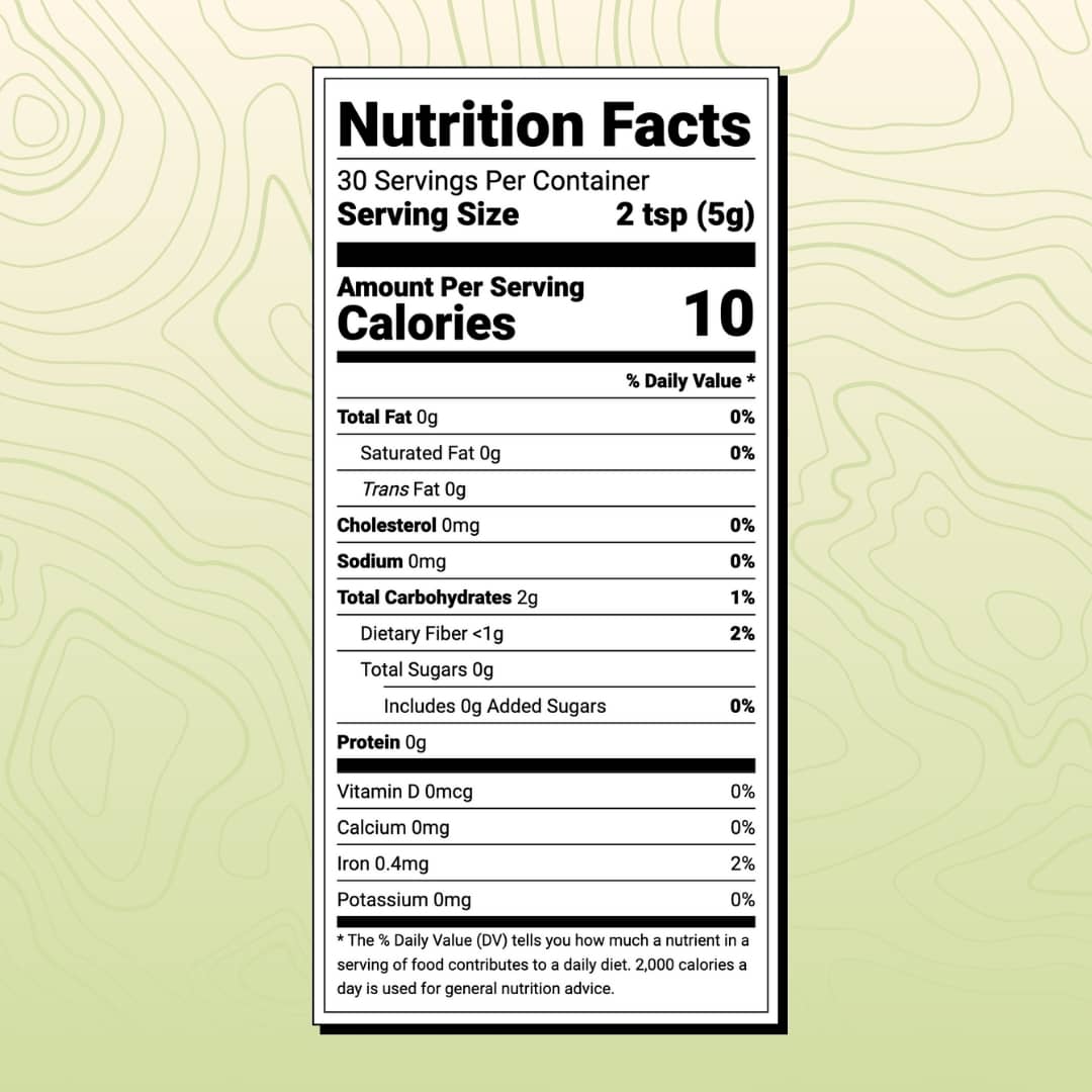Forage Fuel nutrition facts