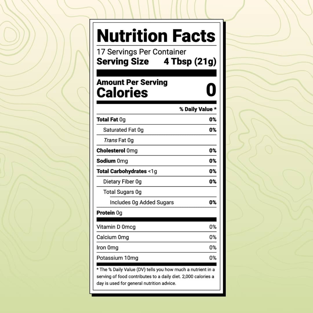 Mane Grind nutritional facts