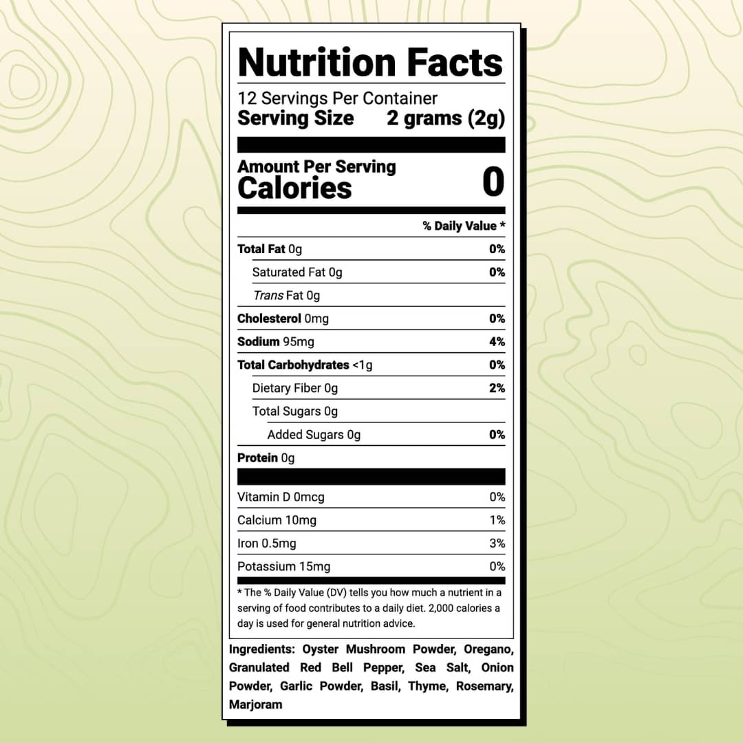 That's A Sporé mushroom seasoning nutrition facts