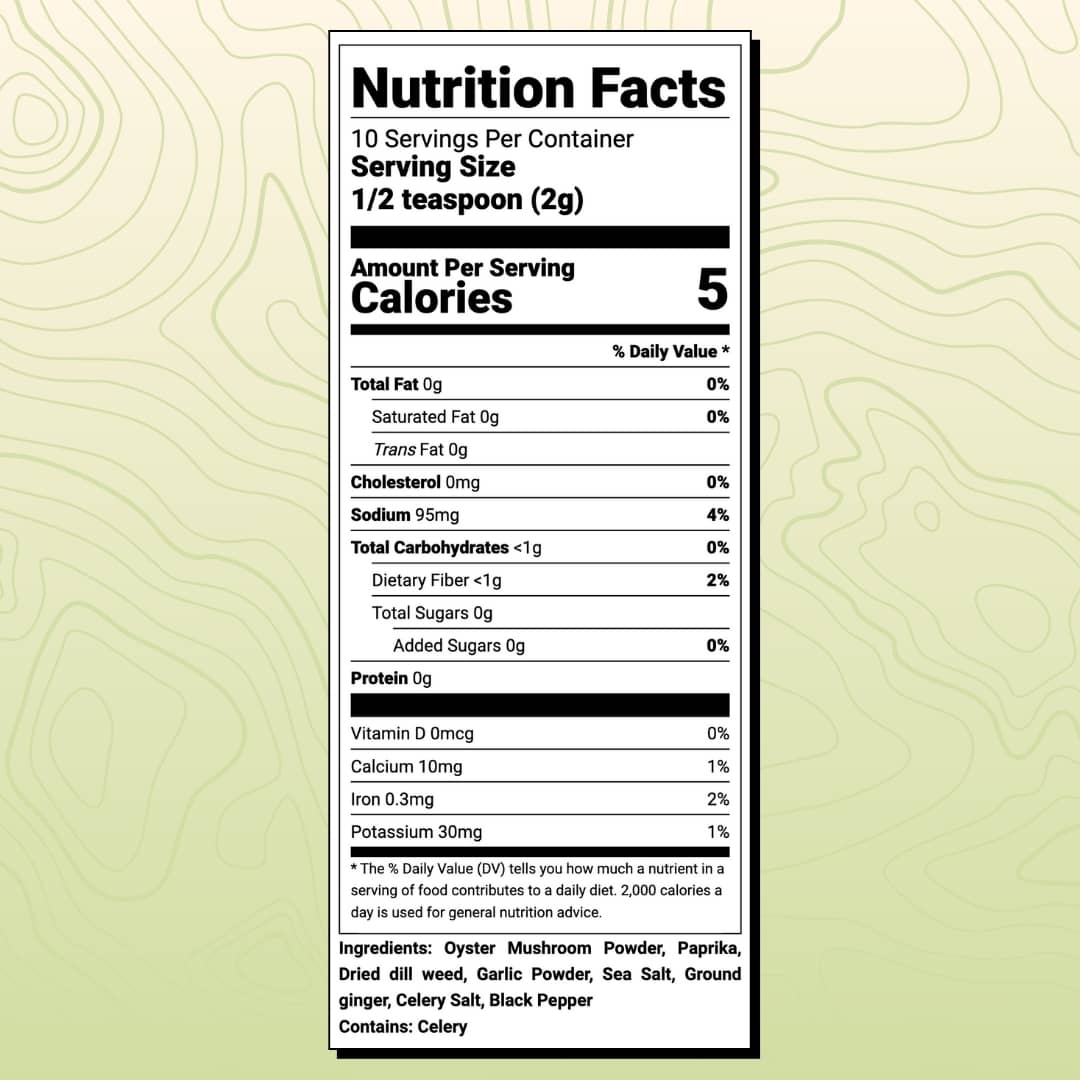 Whitecap mushroom seasoning nutrition facts